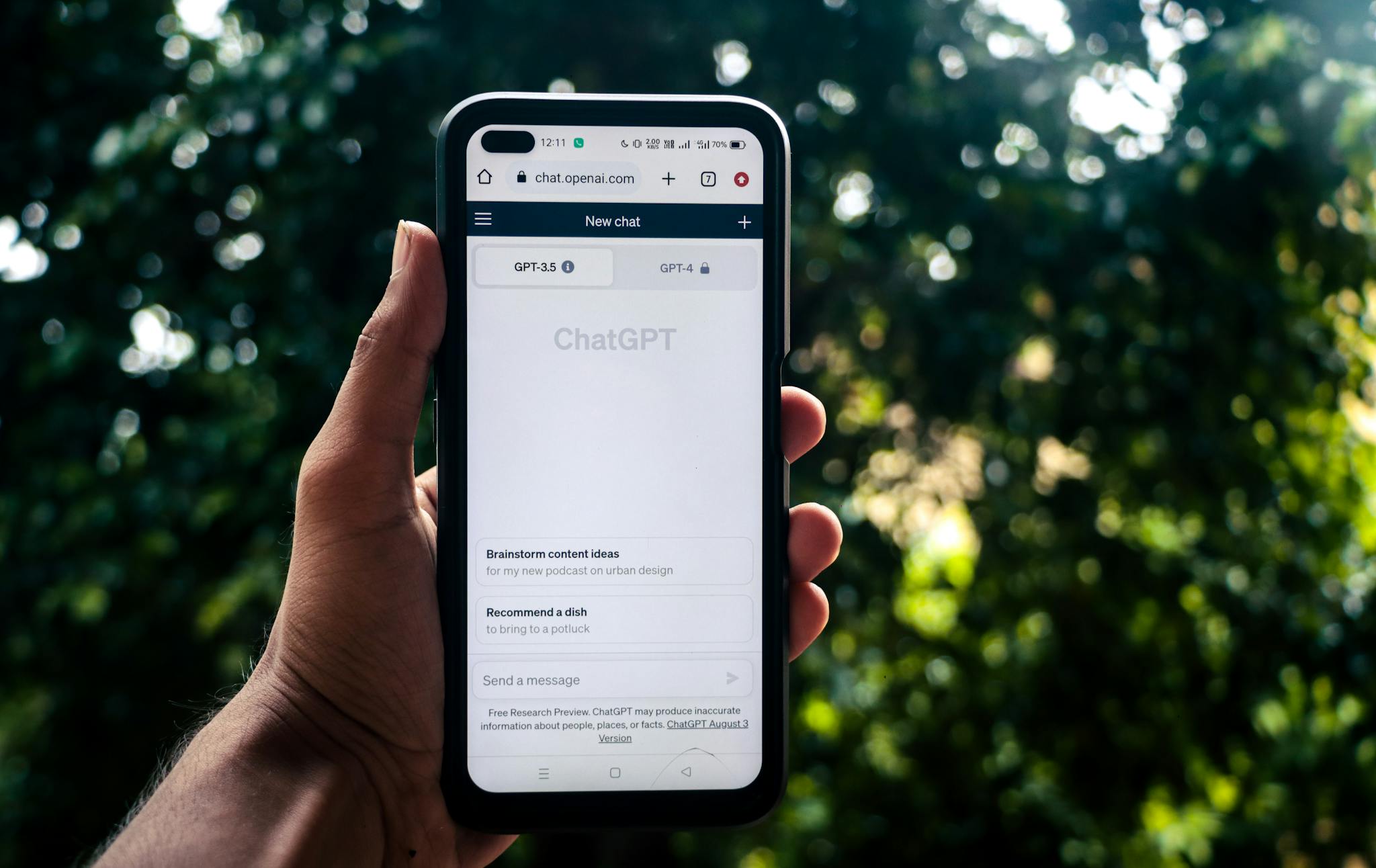 A Person Uses Chatgpt On A Smartphone