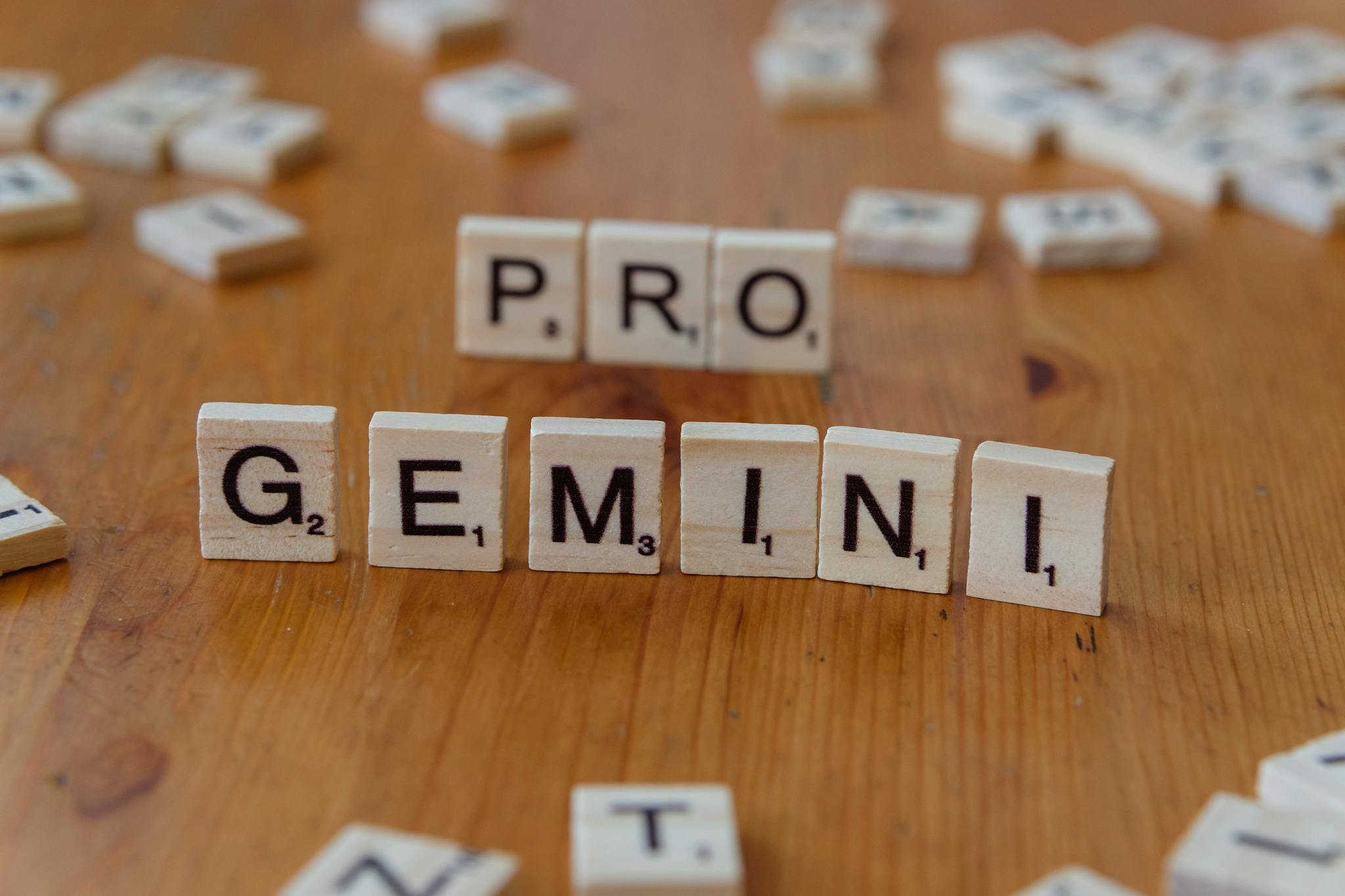 Scrabble Tiles Arranged To Spell Pro Gemini